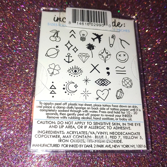 Lil Tats Pack Temporary Tattoos Inked by Dani Cherry ❤ 🍀 Airplane 🌴 - Picture 3 of 4